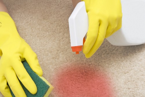 Communal entrance cleaning in a Streatham residential block