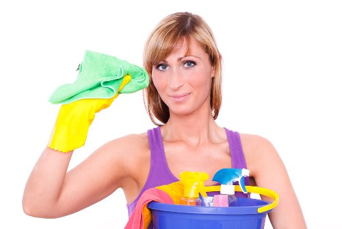 Cleaning a newly refurbished room in Streatham after building work