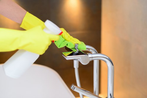 Bathroom cleaning as part of an end of tenancy clean
