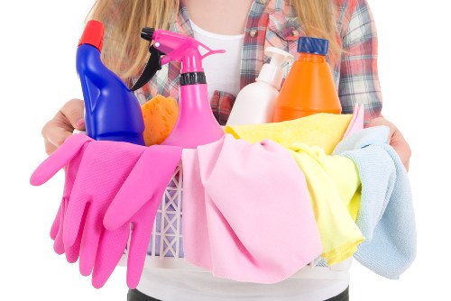 Professional cleaning of a communal lobby in Streatham
